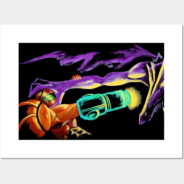 Samus Vs Ridley Wall Art by Mimiluvbug